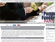 Tablet Screenshot of pompefunebreparis.com
